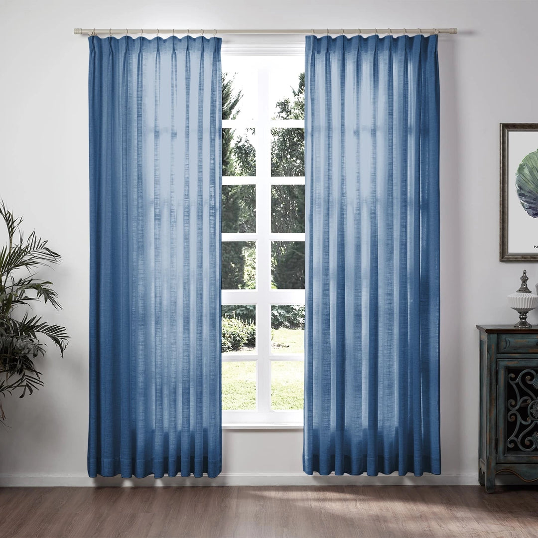 Lily Linen Curtains & Drapes Pleated