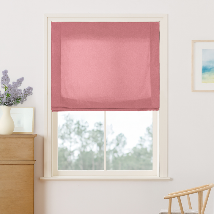 Maillard Velvet No-Drill Roman Shades & Blinds | Relaxed