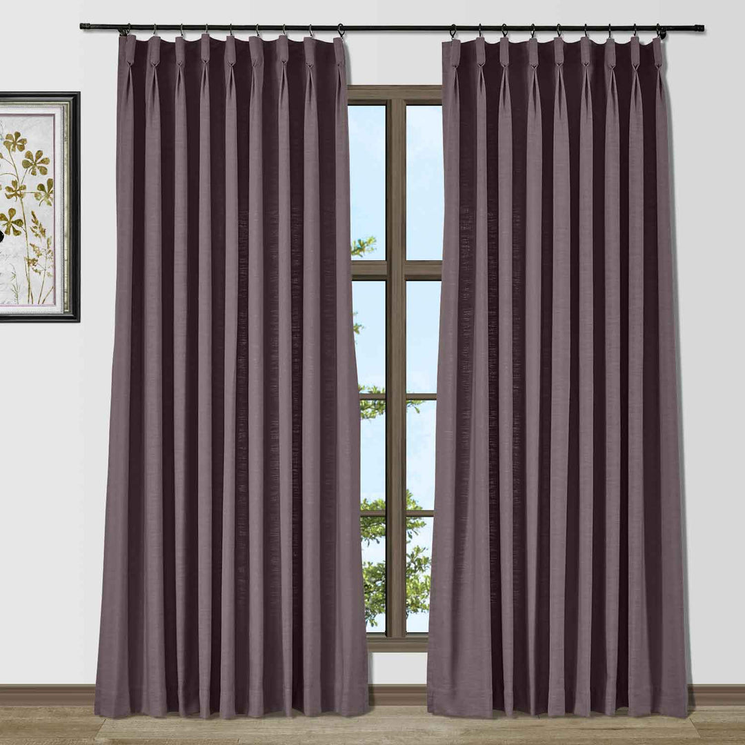 Bella Cotton Blend Curtains & Drapes Pleated