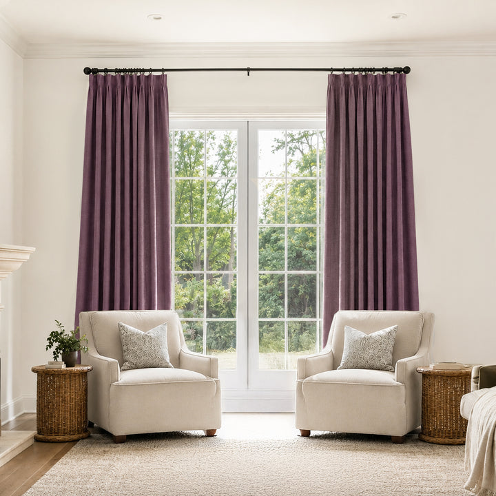 Bella Cotton Blend Curtains & Drapes Pleated