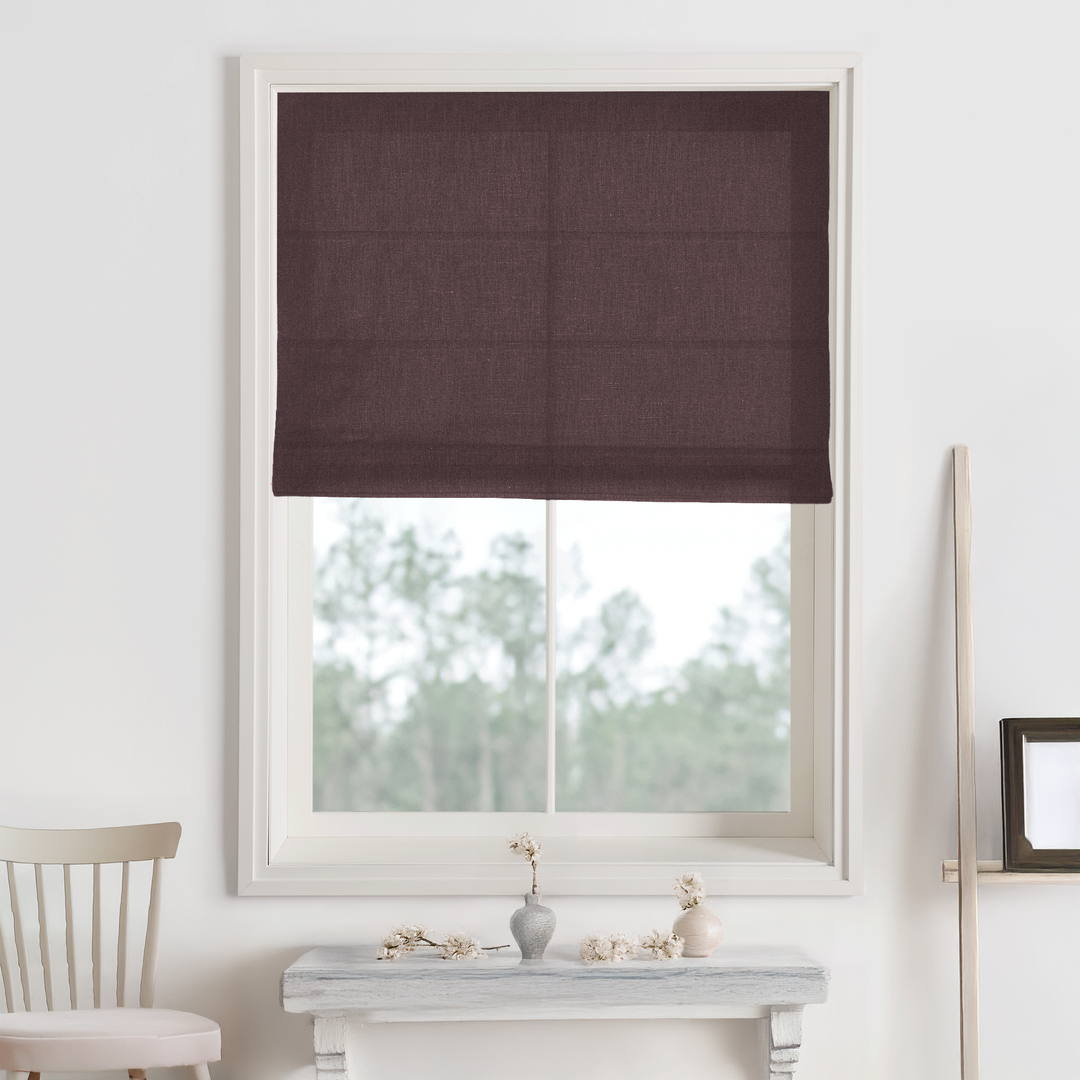 Bella Cotton No-Drill Roman Shades & Blinds | Fold