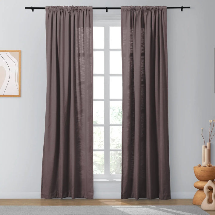 Bella Cotton Blend Curtains & Drapes Soft Top