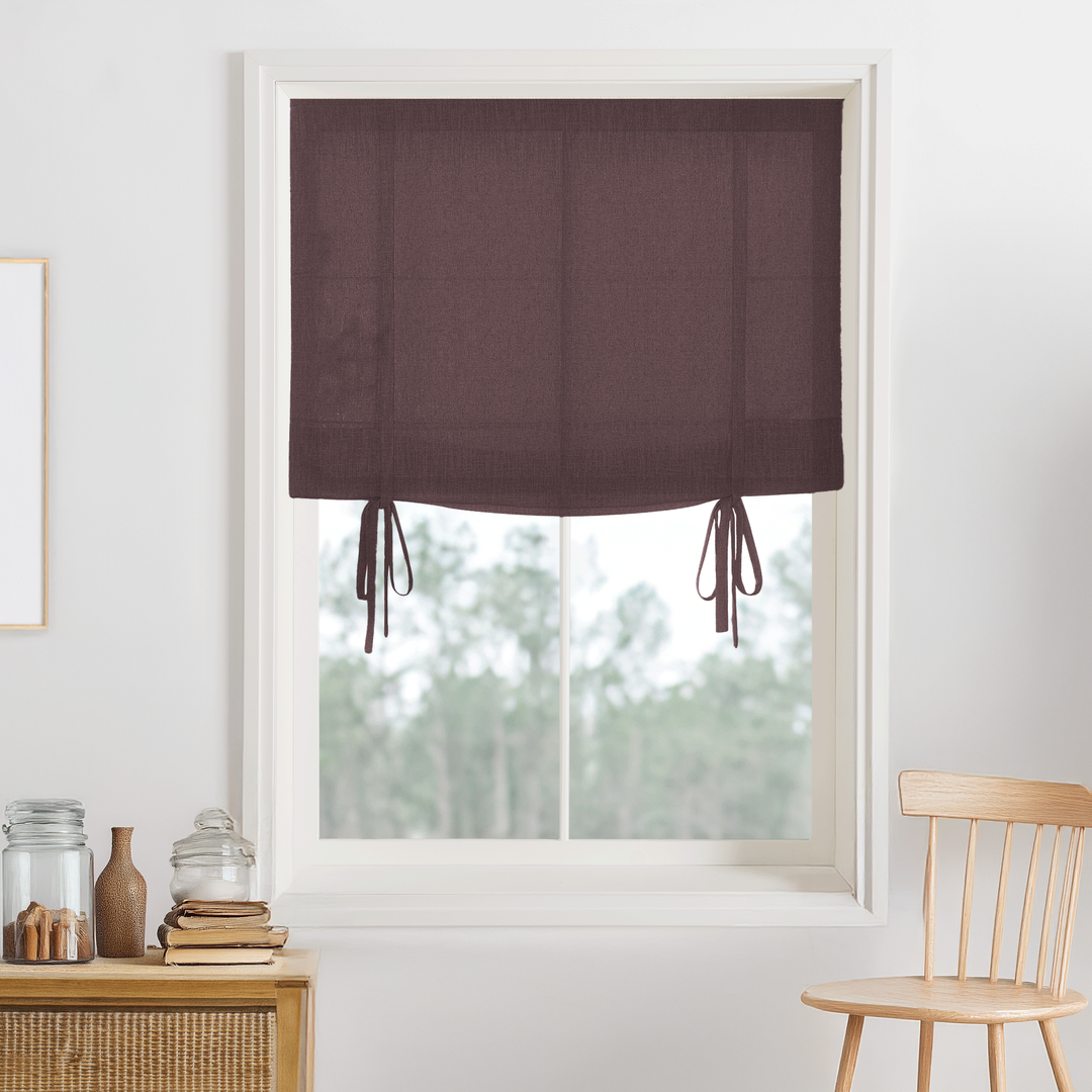 Bella Cotton Blackout Roman Shades & Blinds | Tie