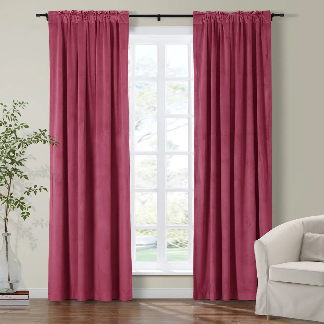 Maillard Velvet Curtains & Drapes Soft Top