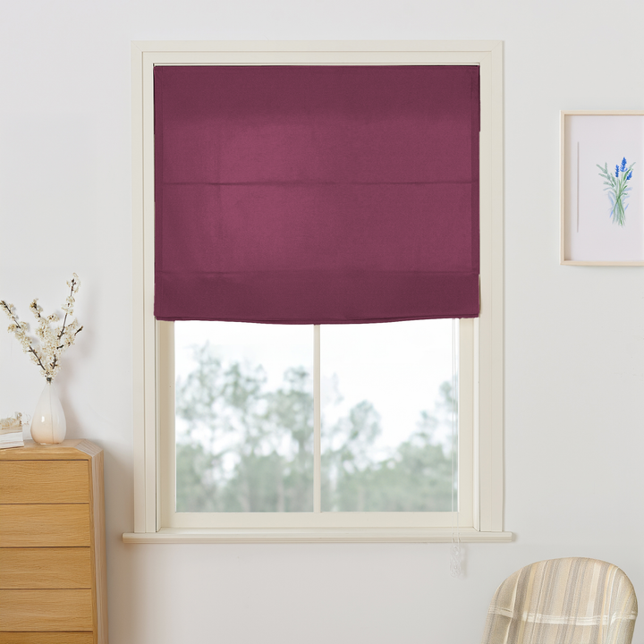 Maillard Velvet Roman Shades & Blinds | Flat Fold