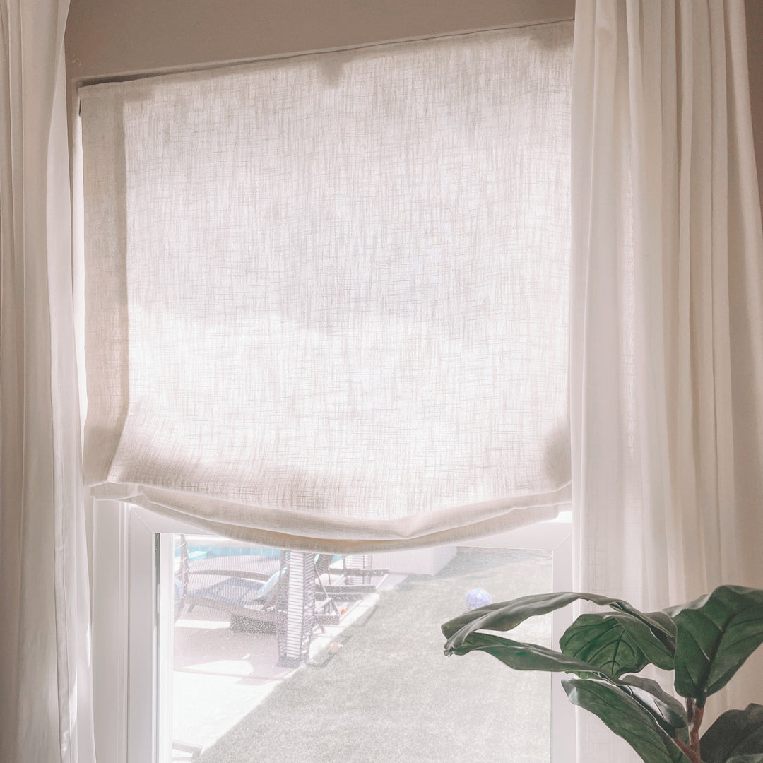 Lily Linen No-Drill Roman Shades & Blinds | Relaxed