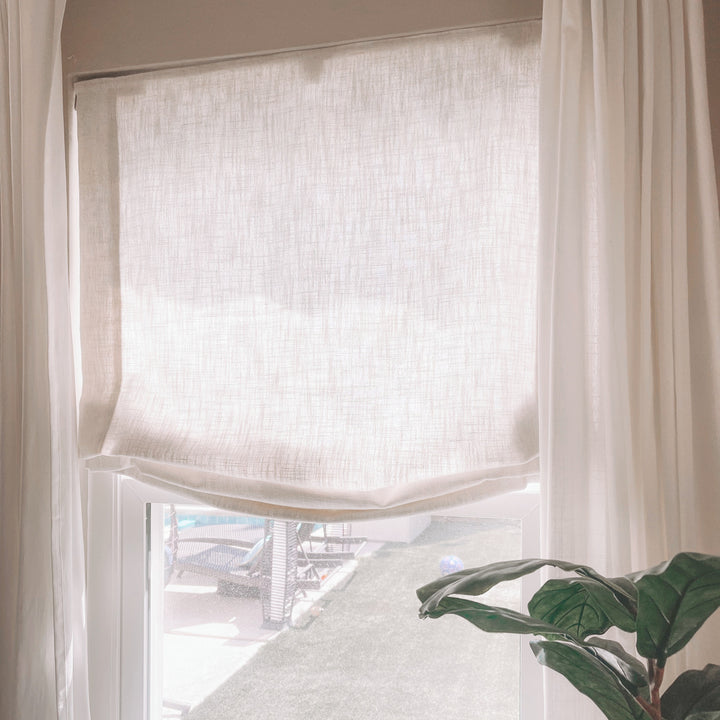 Lily Linen No-Drill Roman Shades & Blinds | Relaxed