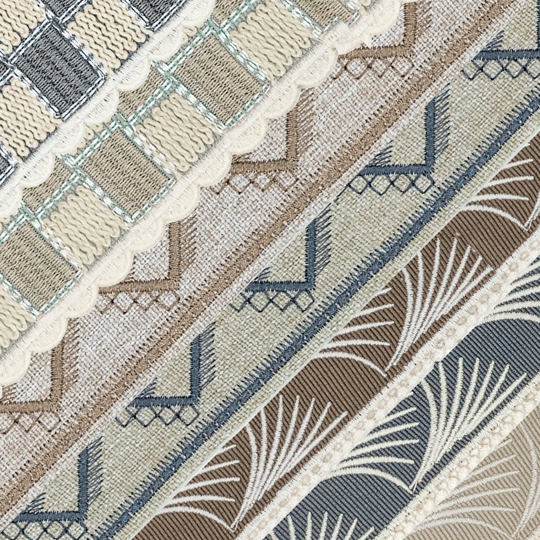 Custom Roman Shade & Blinds with Trim Border