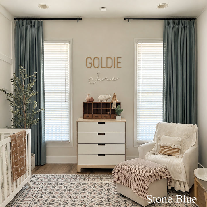 Bella Cotton Blend Curtains & Drapes Pleated