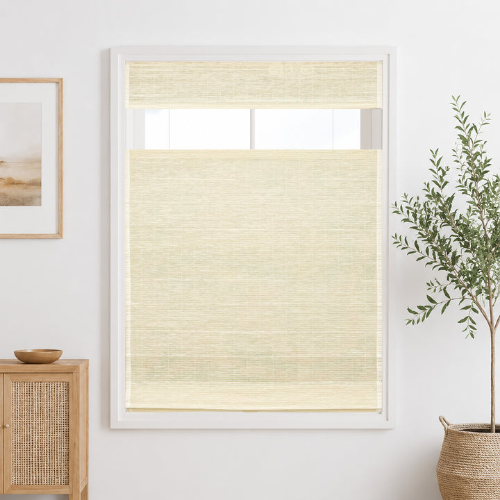 Ramie Woven Bamboo Blinds & Shades Top Down Bottom Up | Cream