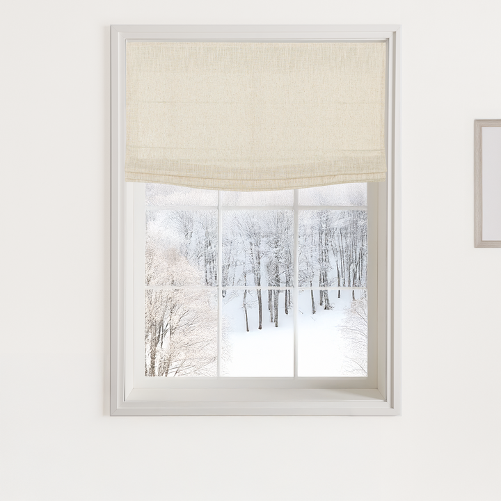 Lily Linen Roman Shades & Blinds | Flat Fold