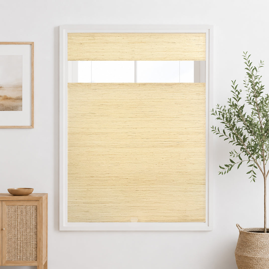 Ramie Woven Bamboo Blinds & Shades Top Down Bottom Up | Cashew