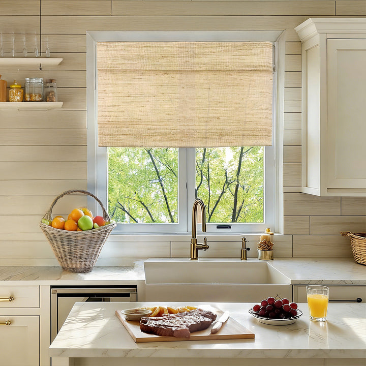 Ramie Woven Bamboo Blinds & Shades | Beige