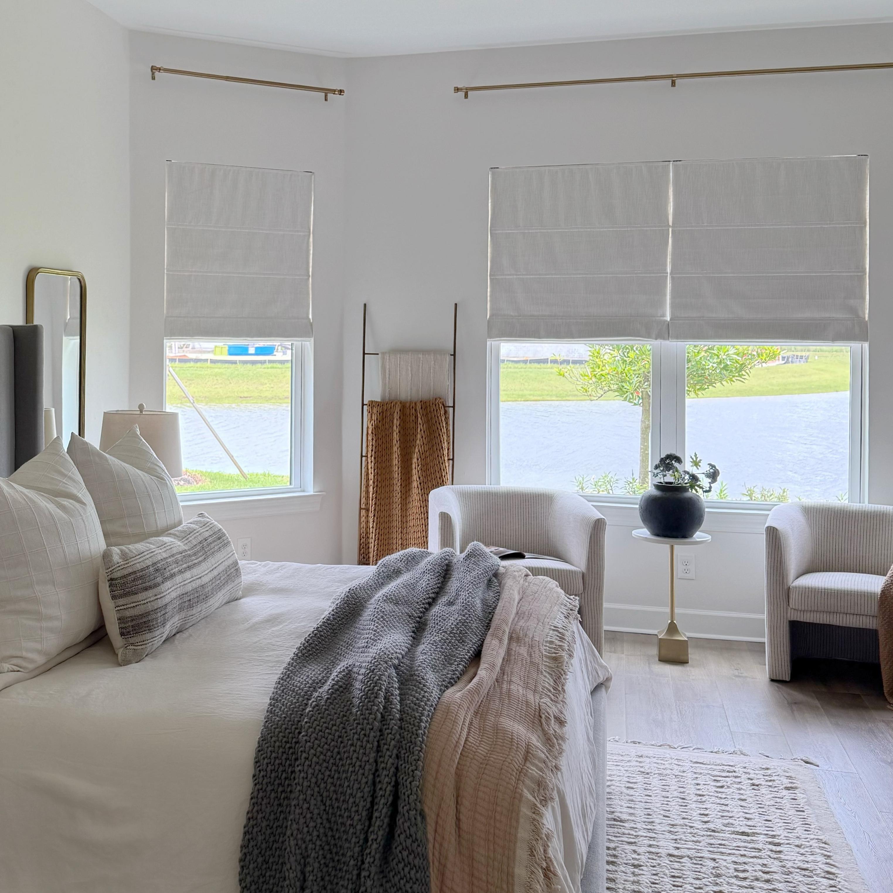 Lily Linen Roman Shades & Blinds