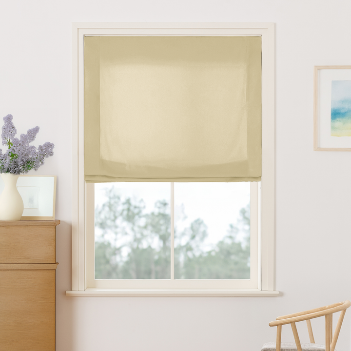 Maillard Velvet No-Drill Roman Shades & Blinds | Relaxed