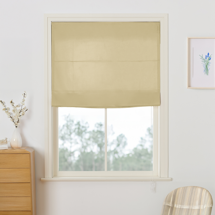 Maillard Velvet Roman Shades & Blinds | Flat Fold