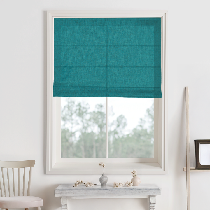 Bella Cotton No-Drill Roman Shades & Blinds | Fold