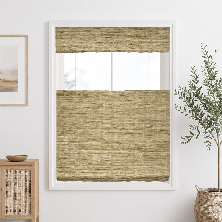 Ramie Woven Bamboo Blinds & Shades Top Down Bottom Up | Almond