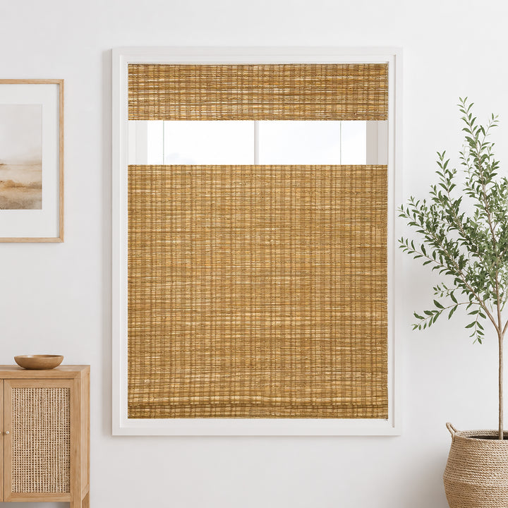 Ramie Woven Bamboo Blinds & Shades Top Down Bottom Up | Cinnamon