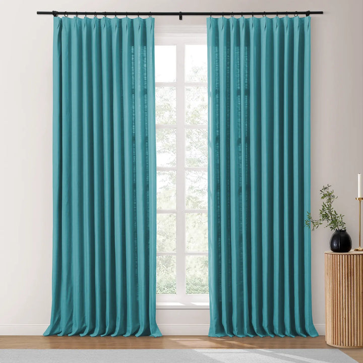 Bella Cotton Blend Curtains & Drapes Pleated