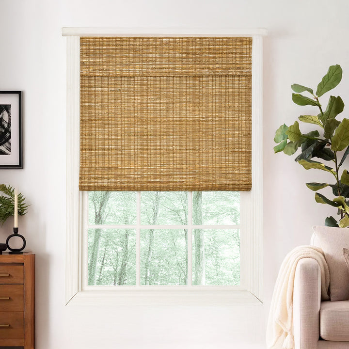 Ramie Woven Bamboo Blinds & Shades Top Down Bottom Up | Cinnamon
