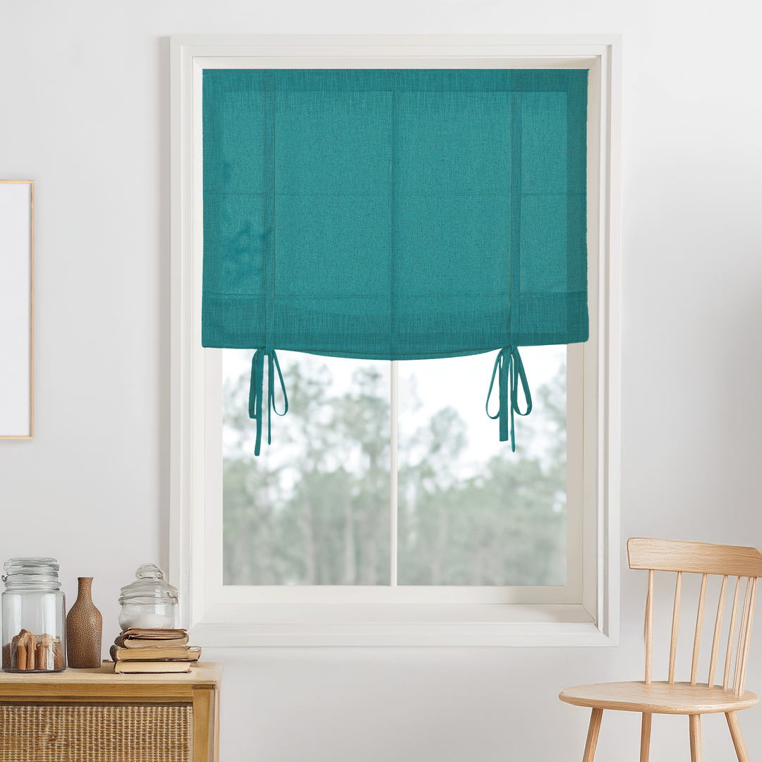 Bella Cotton Roman Shades & Blinds | Tie
