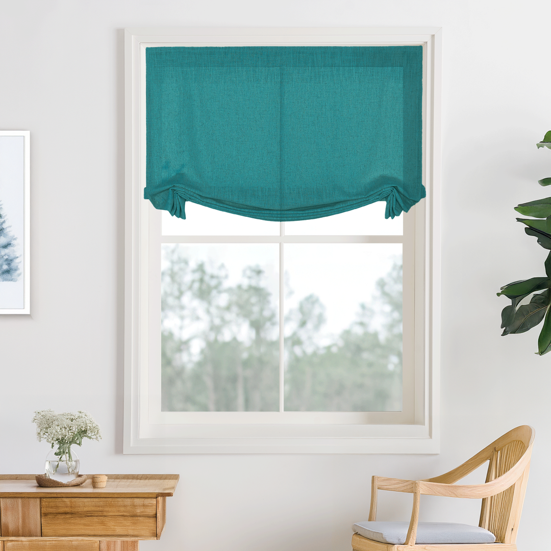 Bella Cotton No-Drill Roman Shades & Blinds | Swag