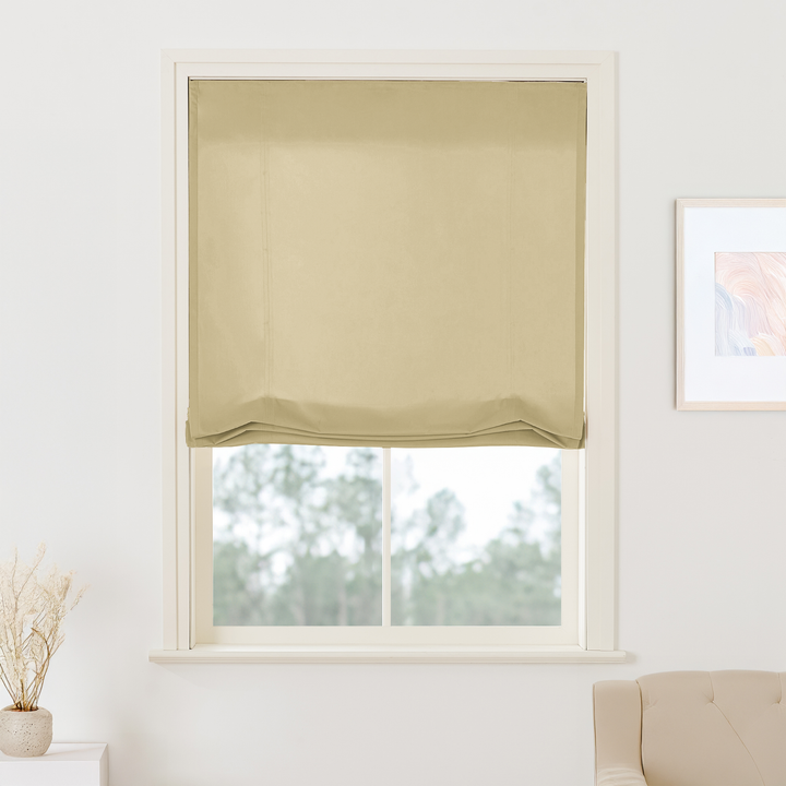 Maillard Velvet Roman Shades & Blinds | Swag