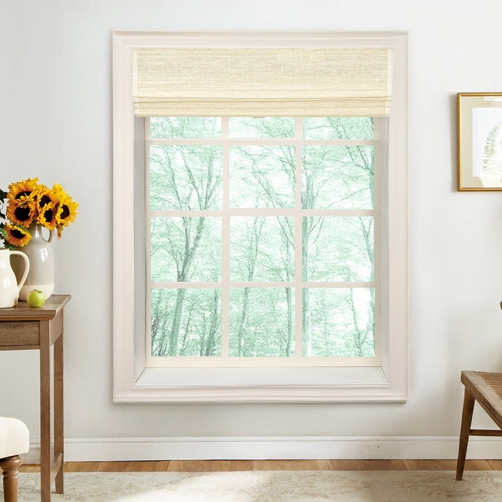Ramie Woven Bamboo Blinds & Shades Top Down Bottom Up | Cream