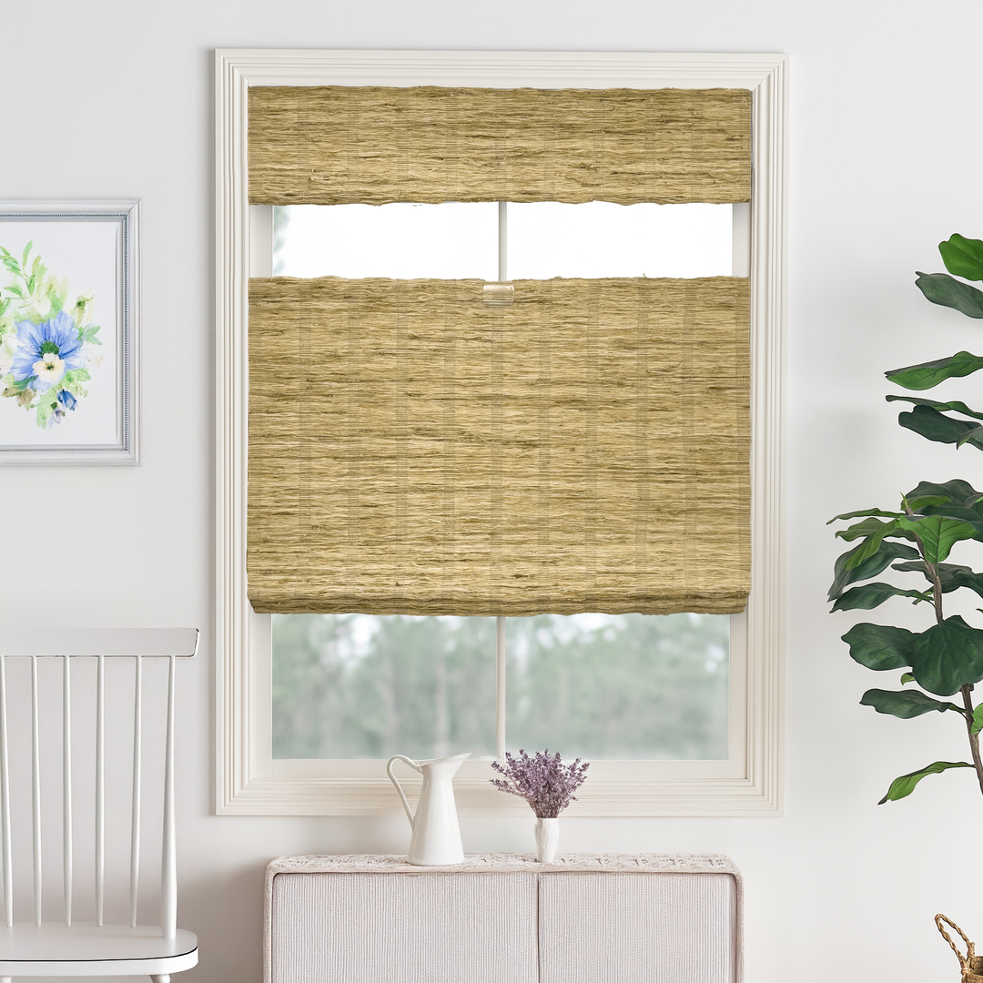 Ramie Woven Bamboo Blinds & Shades Top Down Bottom Up | Almond
