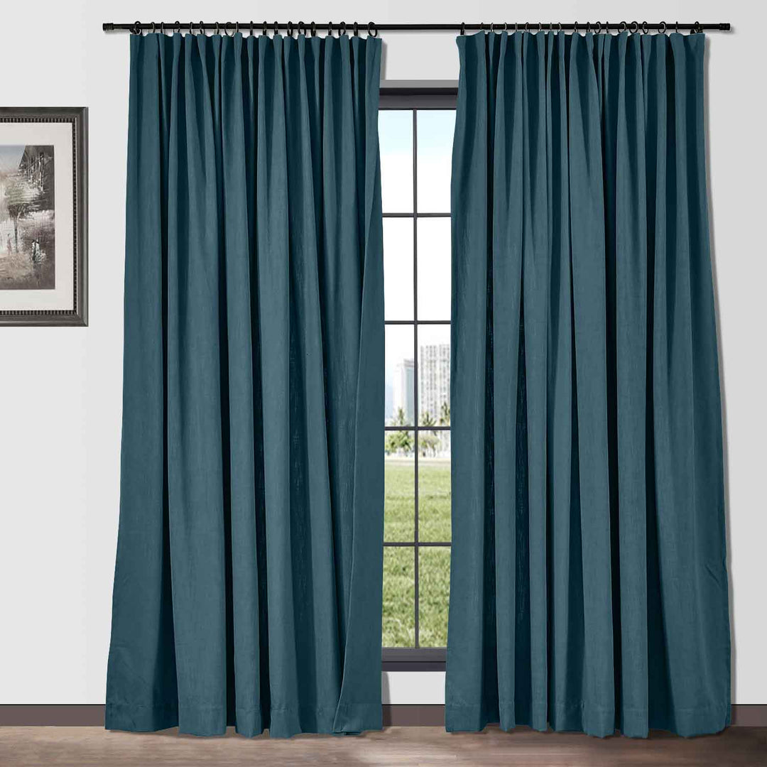 Bella Cotton Blend Curtains & Drapes Pleated