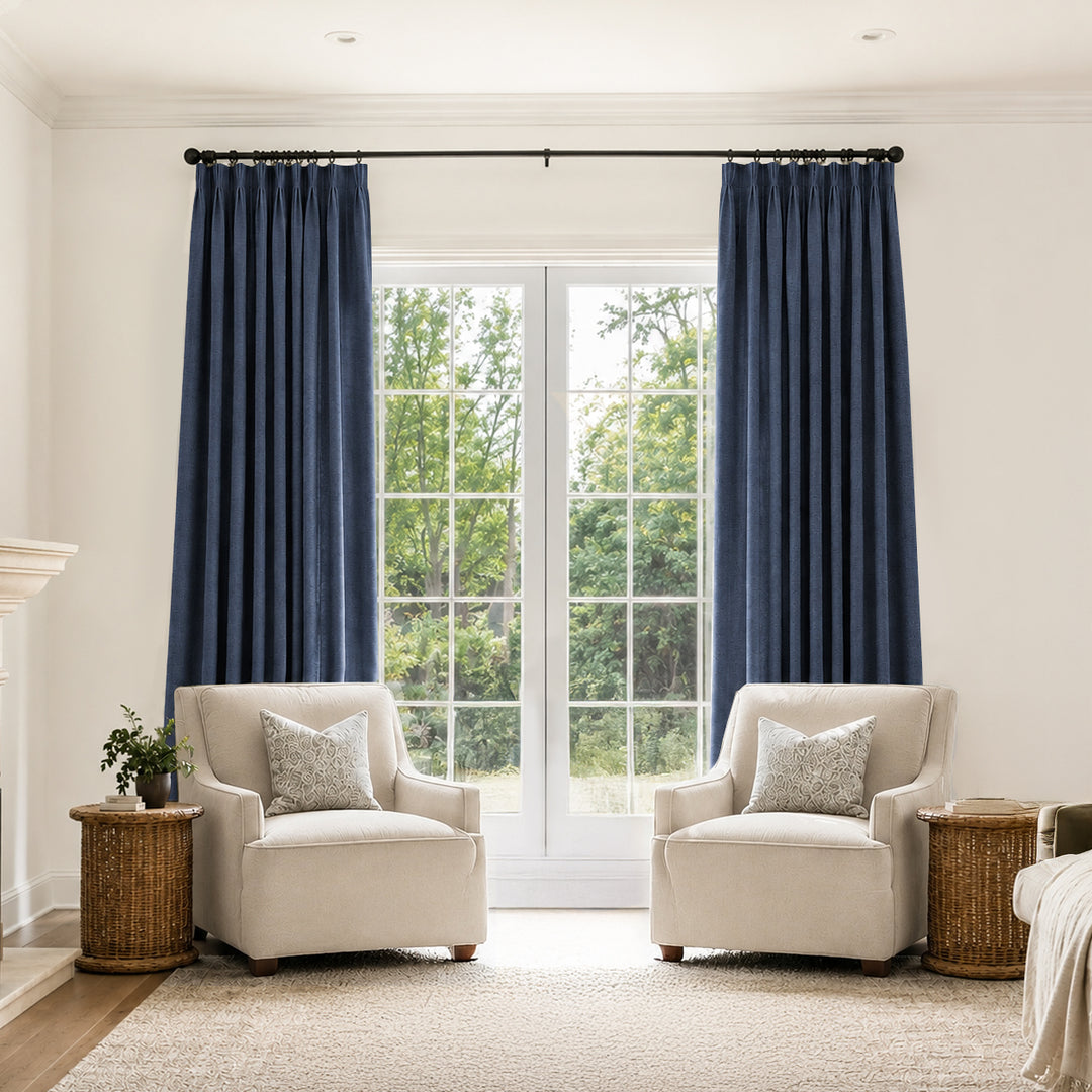 Bella Cotton Blend Curtains & Drapes Pleated