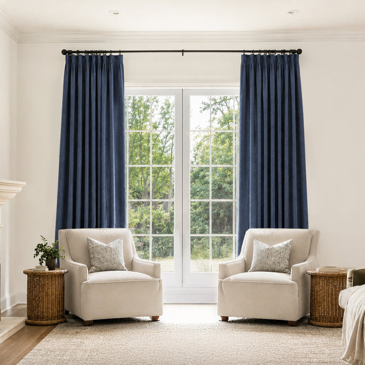 Bella Cotton Blend Curtains & Drapes Pleated