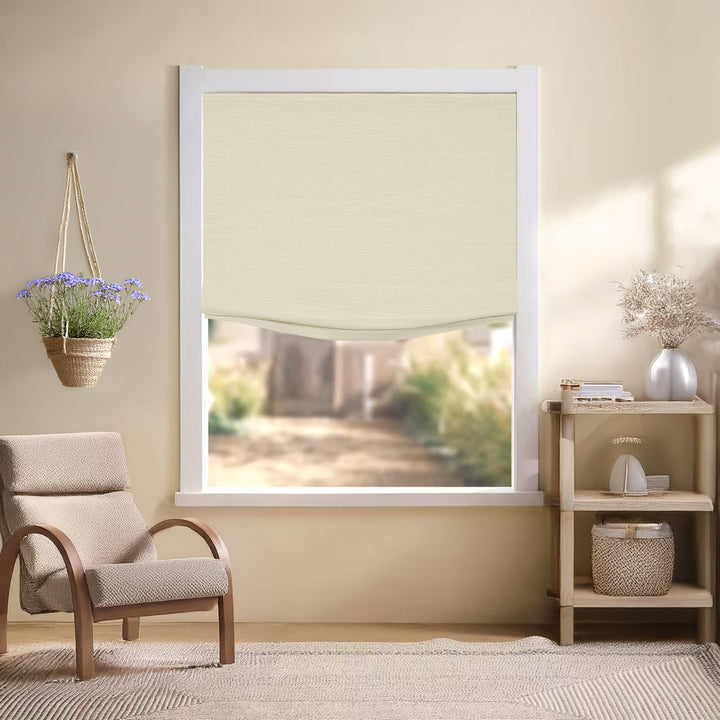 Jenna Linen Roman Shades & Blinds | Relaxed