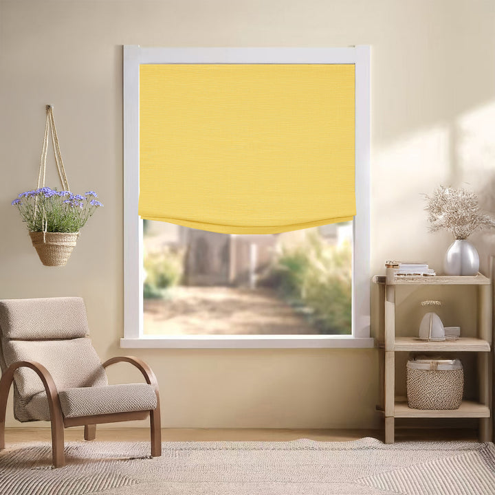 Jenna Linen Roman Shades & Blinds | Relaxed