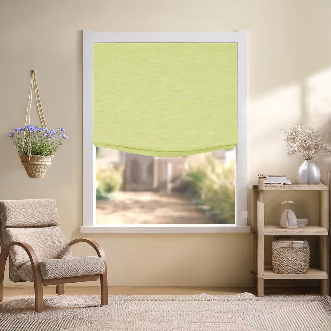 Jenna Linen Roman Shades & Blinds | Relaxed