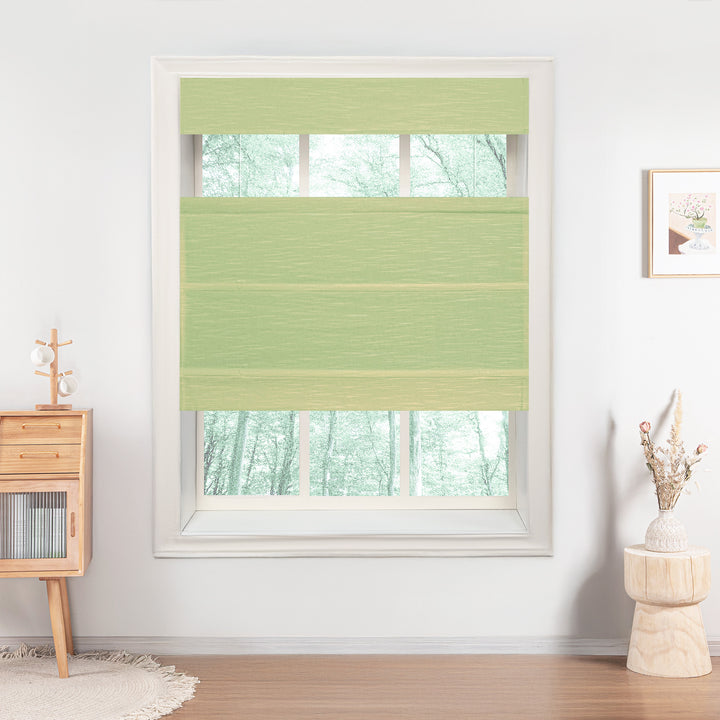 Jenna Linen No-Drill Roman Shades & Blinds | Top Down Bottom Up