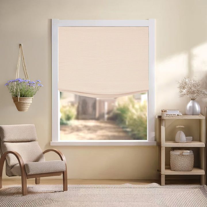 Jenna Linen Roman Shades & Blinds | Relaxed