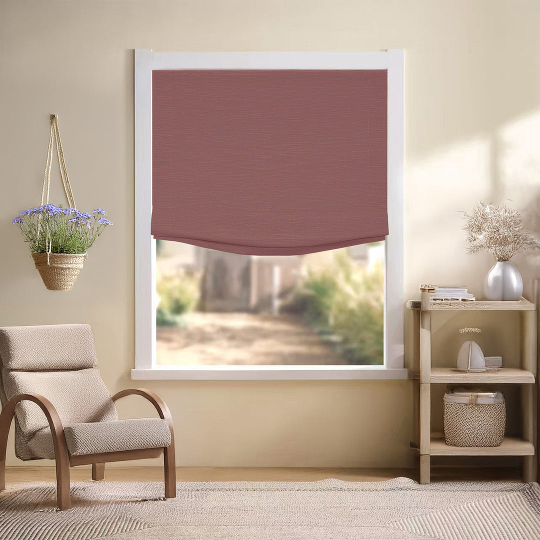 Jenna Linen Roman Shades & Blinds | Relaxed