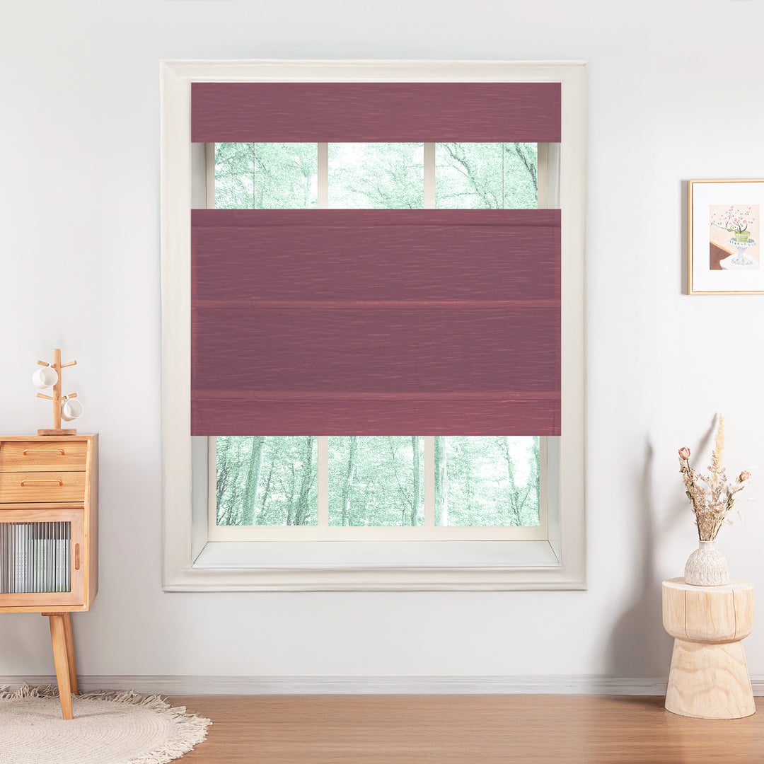 Jenna Linen No-Drill Roman Shades & Blinds | Top Down Bottom Up