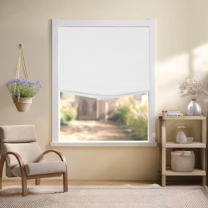 Jenna Linen Roman Shades & Blinds | Relaxed