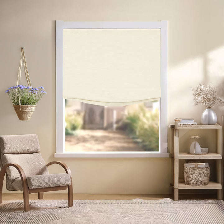 Jenna Linen Roman Shades & Blinds | Relaxed