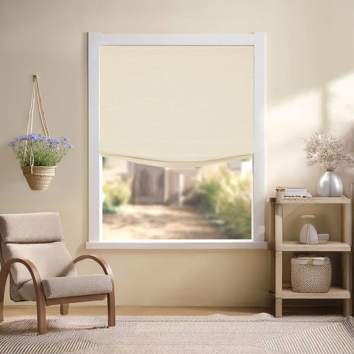 Jenna Linen Roman Shades & Blinds | Relaxed