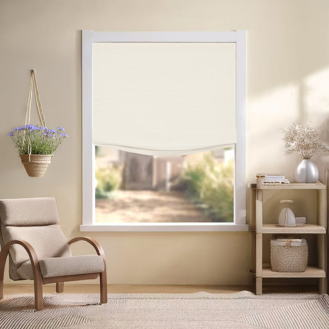Jenna Linen Roman Shades & Blinds | Relaxed