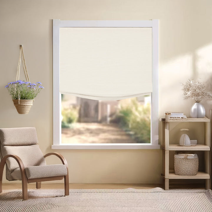 Jenna Linen Roman Shades & Blinds | Relaxed