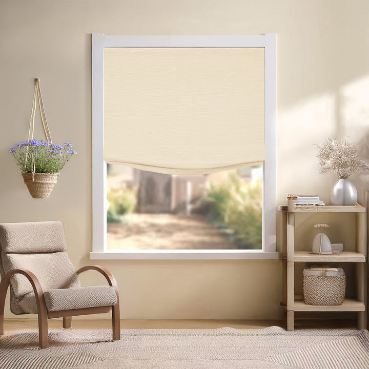 Jenna Linen Roman Shades & Blinds | Relaxed