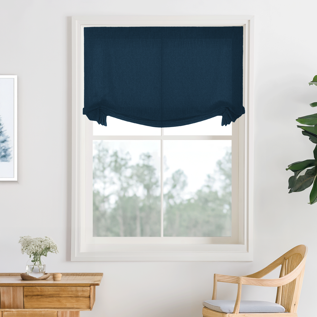 Bella Cotton No-Drill Roman Shades & Blinds | Swag