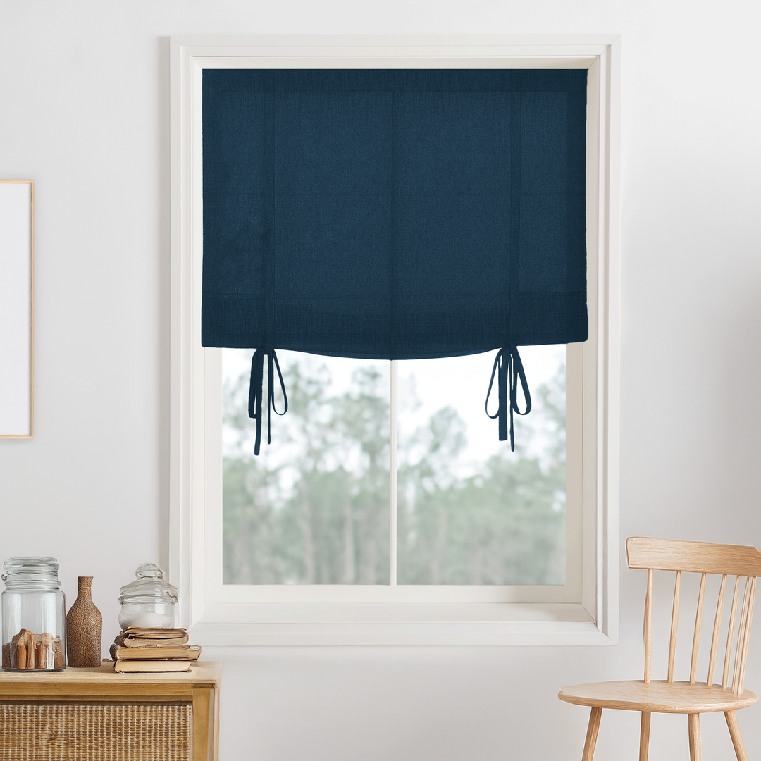 Bella Cotton Blackout Roman Shades & Blinds | Tie