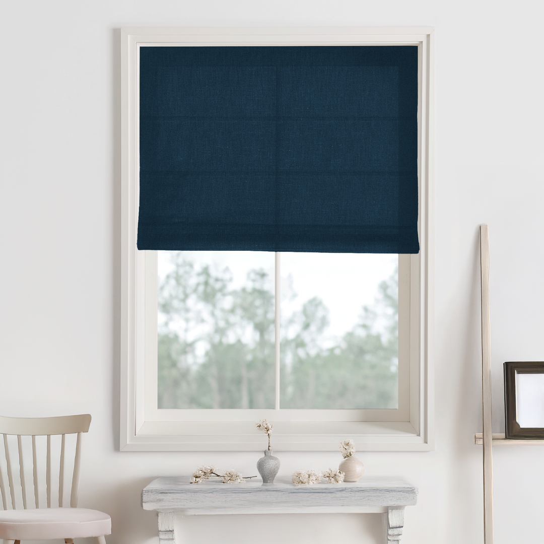 Bella Cotton No-Drill Roman Shades & Blinds | Fold