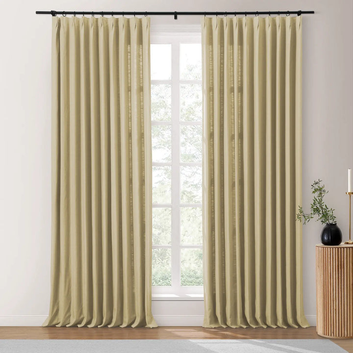 Bella Cotton Blend Curtains & Drapes Pleated